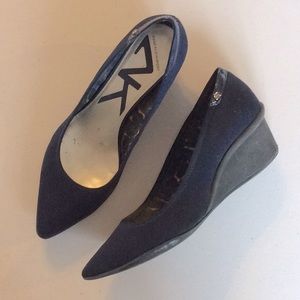 Navy Wedge Pumps